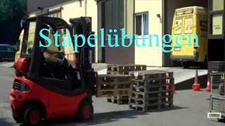 Ausbildung für Gabelstaplerfahrer  Stapelübungen [upl. by Brigid]