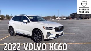 Crystal White Metallic 2022 Volvo XC60 B5 Inscription  Walkaround with Heather [upl. by Eggleston327]