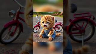 Cat Fall From Bicycle 🚲 cat fall from bicycle unfreezemyacount [upl. by Janenna848]