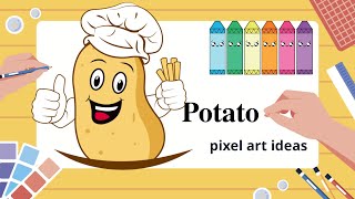 pixel artMr potato pixel art idea✨ [upl. by Marelya916]