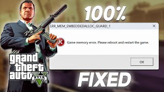 How To Fix Game Memory Error in GTA 5  GTA V Game Memory Error Fix  Game Memory Error Fixed [upl. by Netsruk]