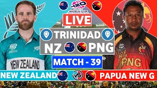 Live NZ Vs PNG Match  39  Live Scores amp Commentary  ICC T20 World Cup2024  1st innings [upl. by Lyrej429]