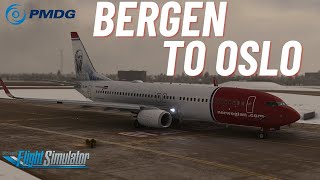 BGO  ENBR  OSL  ENGM✈️  NORWEGIAN Ops with PMDG 737800 🥳😍 [upl. by Eileen]