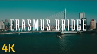 Erasmus Bridge  Rotterdam  The Netherlands  4K  60FPS [upl. by Airt458]