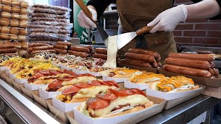 American Style Cheese Hot dog and Pizza Hot dog  치즈 핫도그와 피자핫도그  Korean Hot dog Shop [upl. by Ertnom]