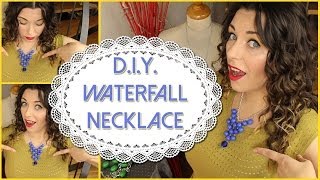 DIY waterfall necklace ♡ Collana a cascata fai da te [upl. by Novyert]