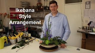 Ikebana Inspired Arrangement  takes minutes and minimal material [upl. by Yenatirb]