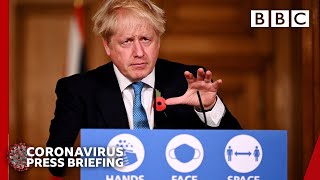 Boris Johnson speaks on first day of Englands new lockdown 🔴 Covid briefing BBCNews live  BBC [upl. by Mccallum]