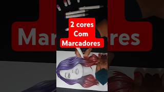 Transformando Cabelo com Marcadores Duas Cores em Ação [upl. by Fujio]