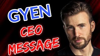 GYEN CEO MESSAGE  GYEN Price Prediction Update GYEN Today News [upl. by Vocaay302]