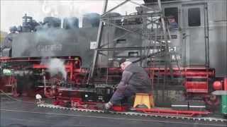 Begegnungen unter Dampf99 785Fichtelbergbahn 2014 Schmalspur HD [upl. by Haskins522]