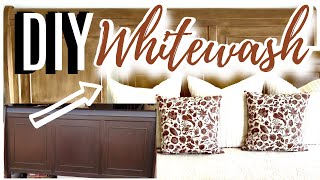 DIY WHITEWASH WOOD FINSH NO SANDING  Starting on the Master Breeze Sweetnight Memory Foam Mattress [upl. by Merta]