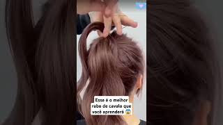 Como fazer o rabo de cavalo mais incrível e fácil da sua vida😱 rabodecavalo penteadossimples [upl. by Nesrac364]