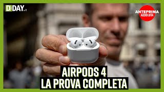 Recensione AirPods 4 Comode piccole e con una sorprendete cancellazione del rumore [upl. by Asyle]