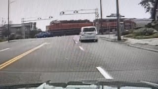 Robbinsdale Police Release Dashcam Video of Train vs Car Collision [upl. by Zitah]