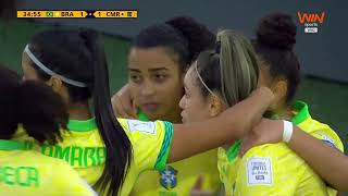 Resumen y Goles  Brasil vs Camerún 31  Octavos de final  Mundial Femenino Sub 20 [upl. by Evets]