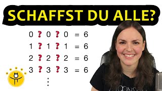 Mathe RÄTSEL – Alle Gleichungen sollen 6 ergeben Schaffst dus [upl. by Accever]