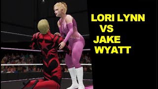 GLOW Lori Lynn vs Jake Wyatt  Mixed Match [upl. by Kcirdlek]