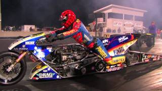 Top Fuel Nitro Motorcycle Import vs Harley  Larry quotSpidermanquot Mcbride 583et  232mph [upl. by Cibis]