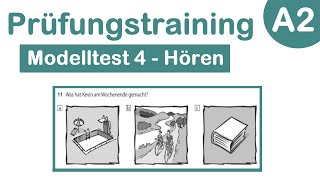 Goethe Zertifikat A2  Prüfungstraining  Modelltest 4  Hören mit Lösungen [upl. by Leakcim157]