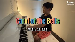 Carol of the Bells Piano Cover  Ma Chen Zer Age 8 [upl. by Blackington397]