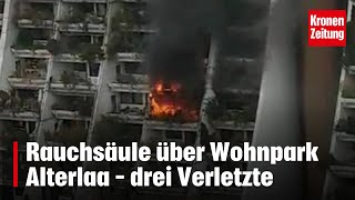 Rauchsäule über Wohnpark Alterlaa – drei Verletzte  kronetv NEWS [upl. by Magnuson796]