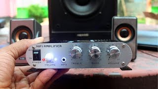 20W 12V Super Bass Mini Hi Fi Stereo Amplifier Unboxing [upl. by Zachary12]