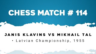 Janis Klavins vs Mikhail Tal • Latvian Championship 1955 [upl. by Irim258]