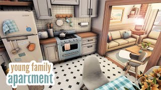 young family apartment \\ The Sims 4 CC speed build [upl. by Vince]