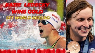 Katie Ledecky wins gold in 1500m freestyle with new Olympic record at Paris 2024 [upl. by Vala]