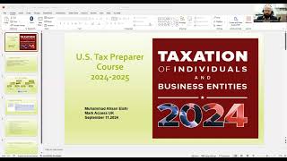 Free Lecture 1 Intro to 2024 USA Tax Prep Course  Basics [upl. by Naxela810]