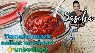 Tomatenmark selbst herstellen  Sascha brutzelt [upl. by Drofniw963]