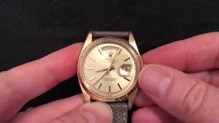 Vintage Rolex Day Date 1803 Date Setting [upl. by Gusella]