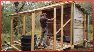 Man Builds Amazing DIY Wood Cabin in the Forest Start to Finish  by mattjacobs1 [upl. by Anoiek]