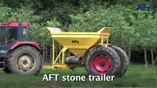 AFT Stone trailer a quick means of mechanical backfilling httpwwwtrencherscouk [upl. by Ronica]