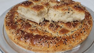 طريقة تحضير خبز المشطاح او خبز رمضان او الخبز التركي Best Vegan Mushtah Turkish Bread Recipe [upl. by Takeshi]