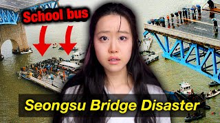 The Deadly Korean Bridge Collapse That Killed 32  Bus Filled With Students Fell 66ft Into Han River [upl. by Battat55]