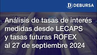 Analisis de tasas medidas desde LECAPS y tasa ROFEX al 27 de septiembre 2024 [upl. by Veronika]