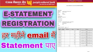 How to register PNB estatement  Punjab National Bank estatement registration pnb statement pdf [upl. by Aleuname]