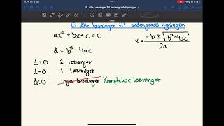 15 Alle løsninger til andengradsligningen [upl. by Granlund]