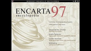 Microsoft Encarta 97 Encyclopedia 1997  Windows XP SP3  Installing Installation Setup [upl. by Olatha]