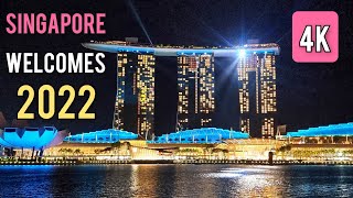 Singapore welcomes 2022 with light show at Marina Bay and fireworks in the heartlands [upl. by Leumek]