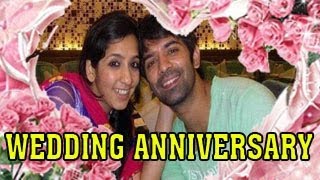 Barun Sobti amp Pashmeens WEDDING ANNIVERSARY CELEBRATIONS [upl. by Enyallij249]