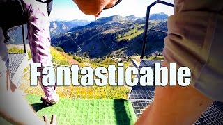 100kph Zip Line POV Flight Fantasticable Chatel France   What to do in Morzine this Summer [upl. by Ynobe]