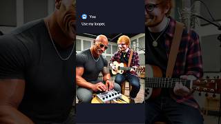 The Rock and Ed Sheeran collaborate ai chatgpt aiart [upl. by Swagerty]