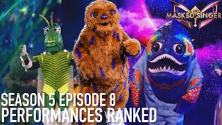 Season 5 Ep 8 performances ranked The Masked Singer UK [upl. by Bjork]