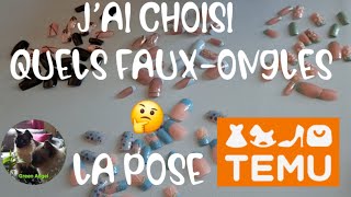 🥰💅POSE FAUXONGLES ADHÉSIFS TEMU💅🤗 temu fauxongles [upl. by Dalis]