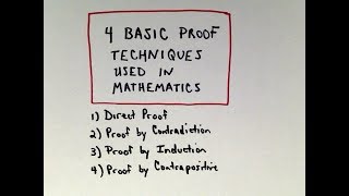 ❖ Four Basic Proof Techniques Used in Mathematics ❖ [upl. by Eelymmij]