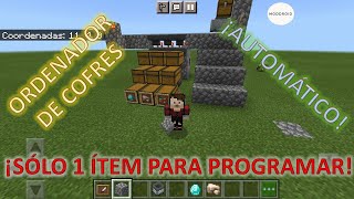 ORDENADOR AUTOMÁTICO ¡MEJORADO DE COFRE Item Sorter necesita sólo 1 ítem para ordenar MINECRAFT [upl. by Peyter32]