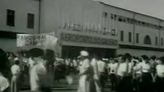 Brasil  Chegada dos campeões do mundo  1958 [upl. by Airetas]